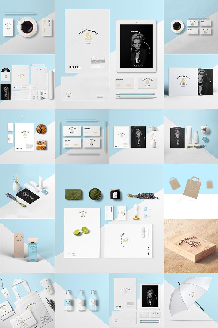 17个高档酒店品牌vi设计样机