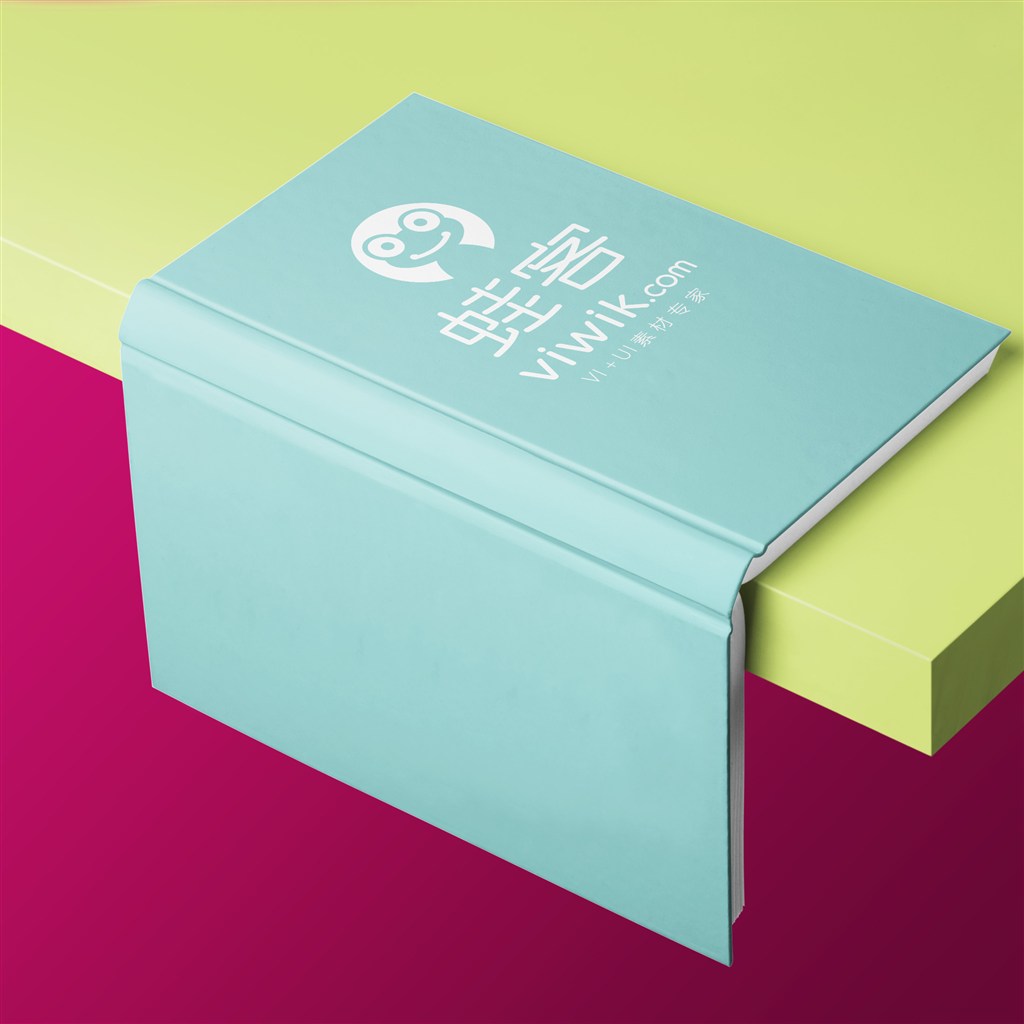 展开的画册样机