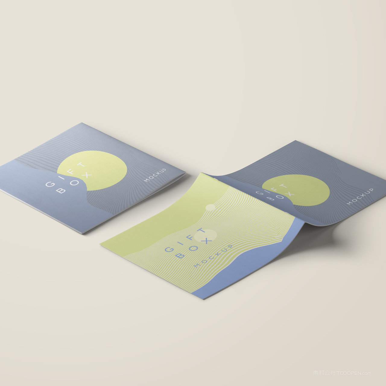 企业画册书本封面封底贴图样机