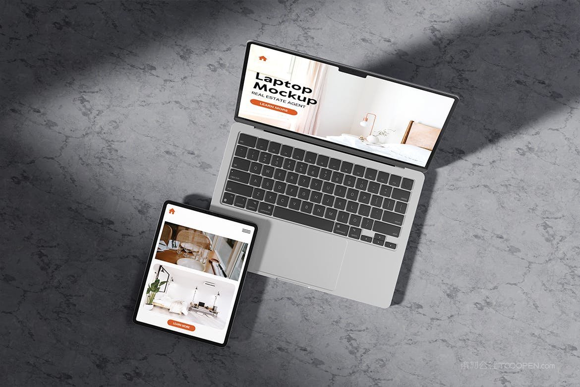 笔记本电脑和平板样机