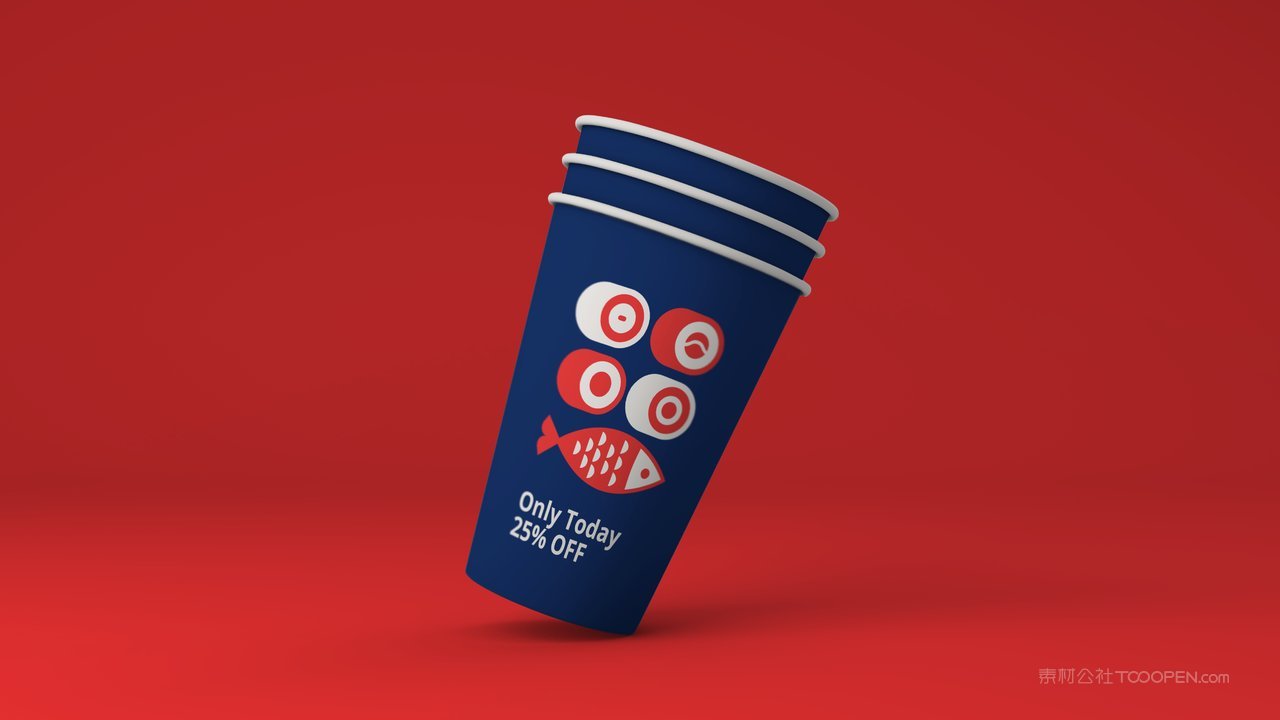 日式餐饮品牌一次性纸杯样机 (8)