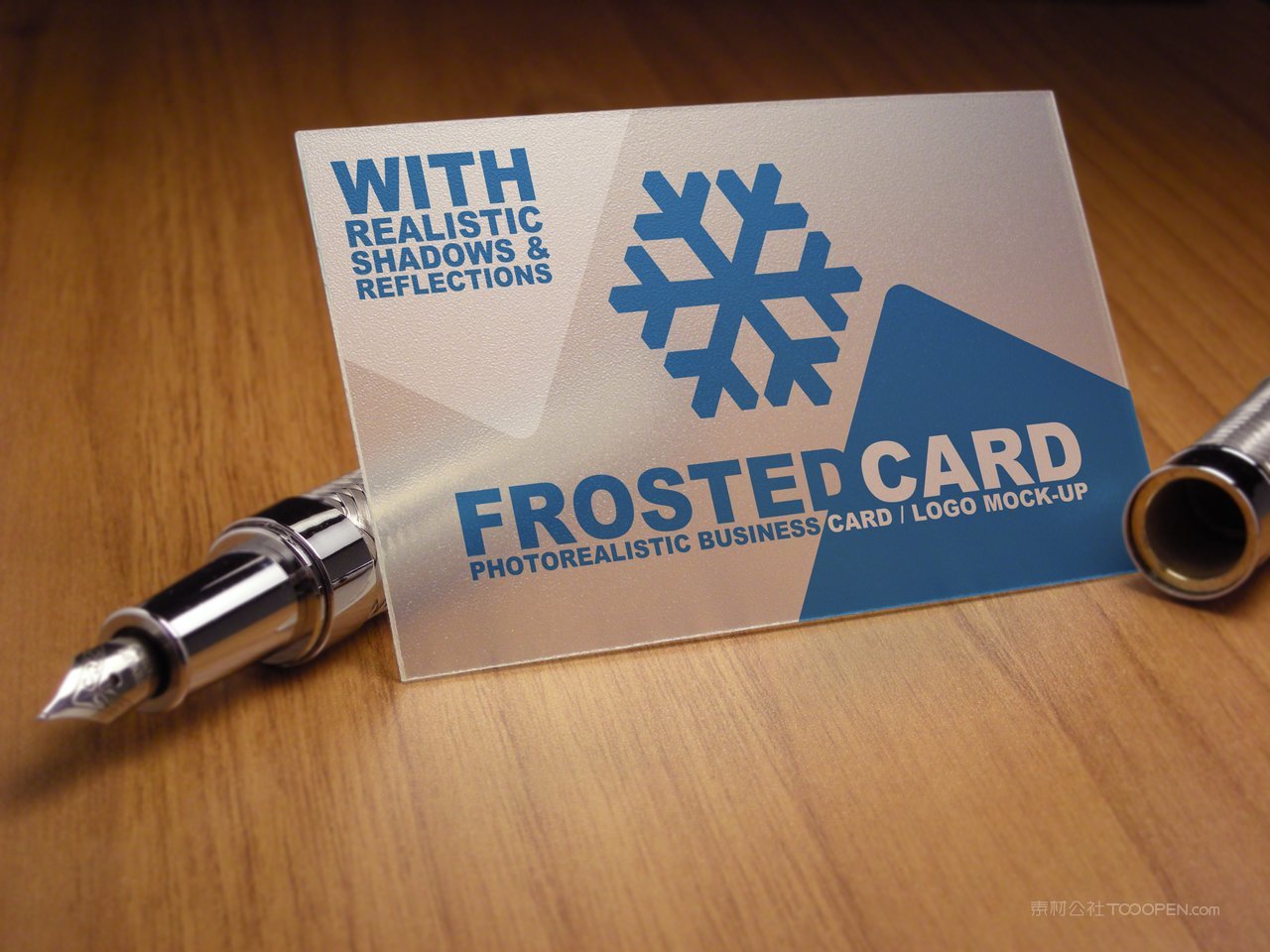 pvc透明质感名片贴图场景样机 (3)