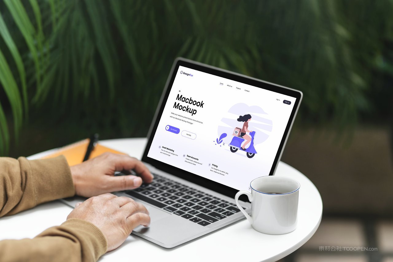 【2004期】卡通可爱苹果笔记本电脑ui界面样机 (11)