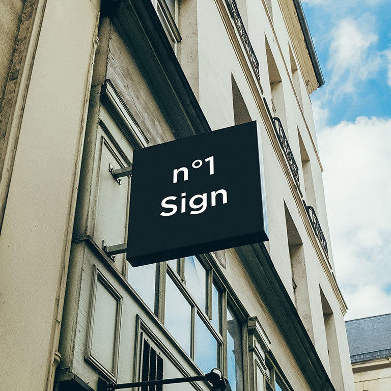 酒店宾馆logo门头vi贴图样机