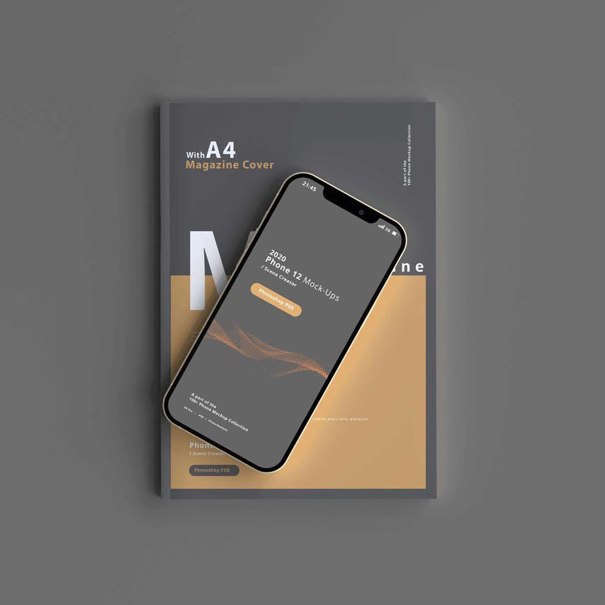 杂志上iphone12样机