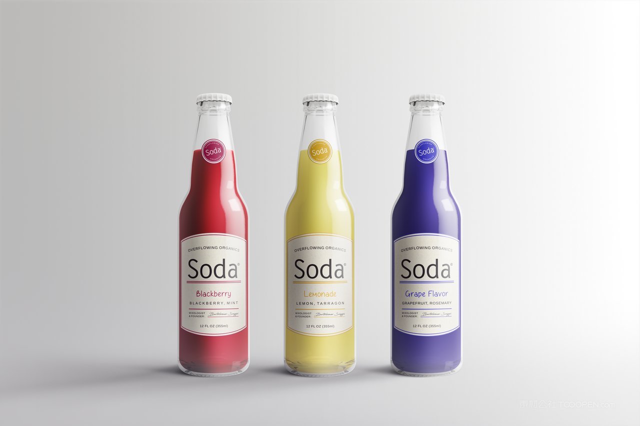 【2117期】饮料啤酒透明玻璃瓶样机 (5)