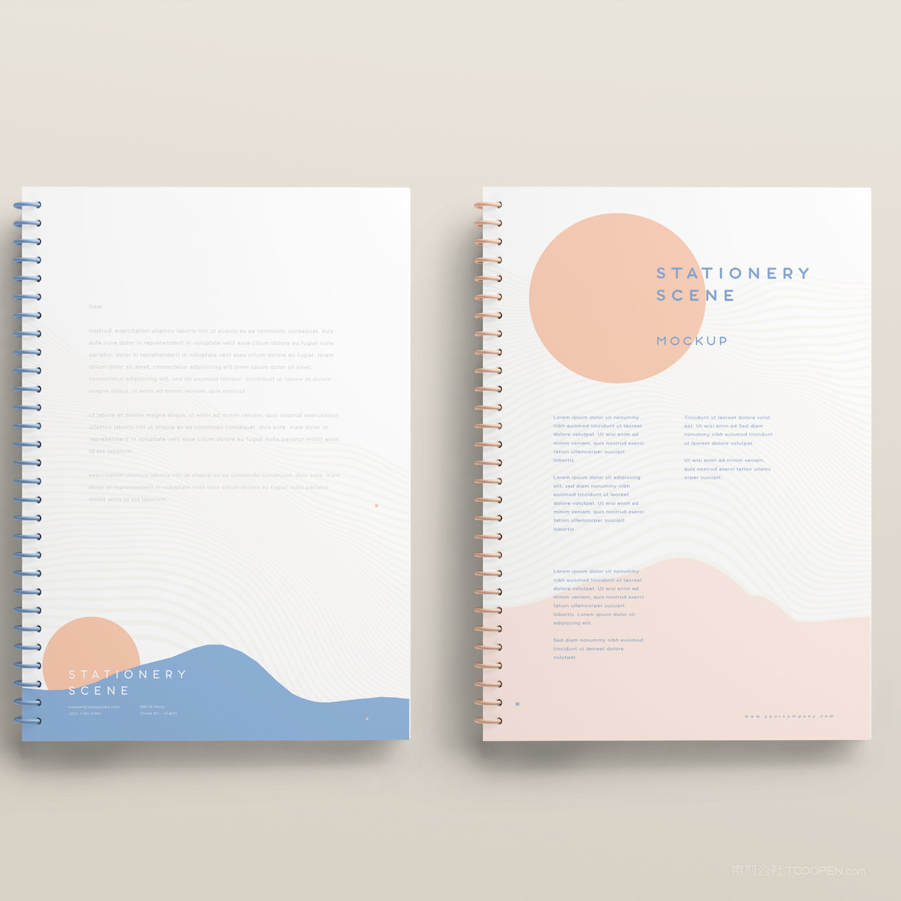 线圈本子画册书本贴图样机