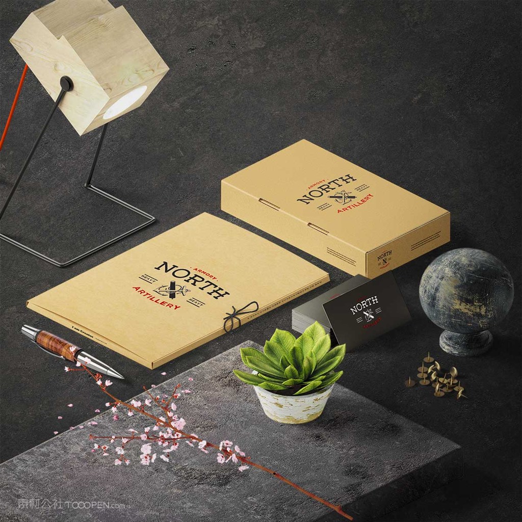 精美复古办公用品贴图样机素材