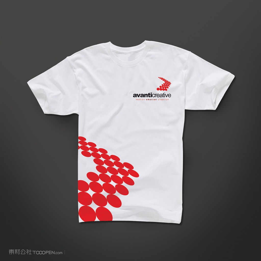 白色圆领T恤样机