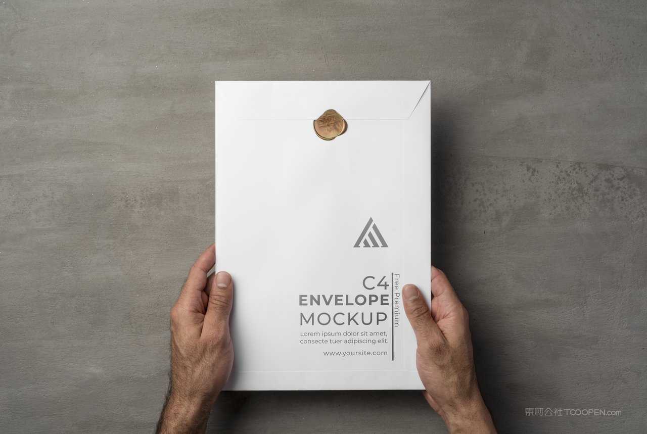 黄色信封快递袋文件袋样机 (11)