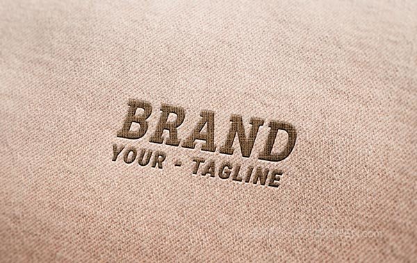 布料上的标志文字图案样机