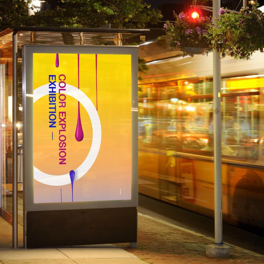 户外灯箱海报场景样机 (25)