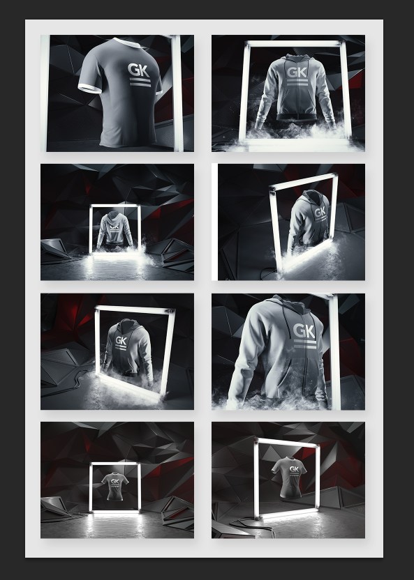 服装logo展示智能贴图样机模版素材