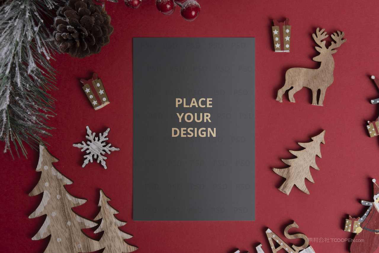 圣诞海报宣传单样机