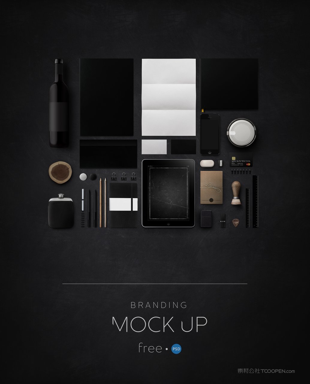 黑色质感企业vi样机贴图 (17)