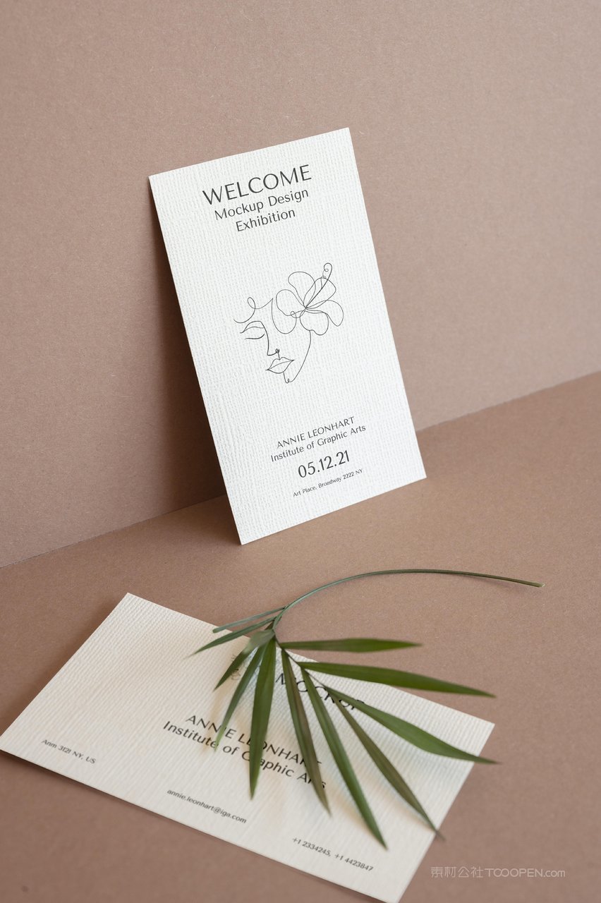 文艺名片光影场景样机