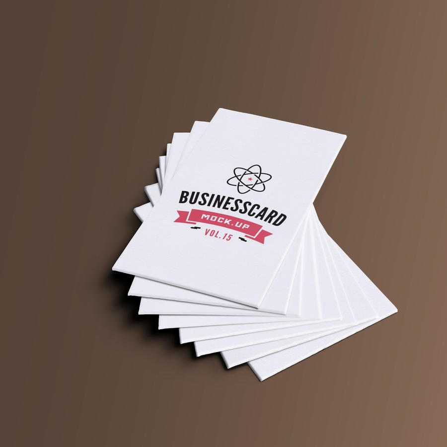 简洁背景名片贴图样机 (9)
