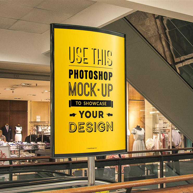 Indoor Advertising Poster MockUp.psd