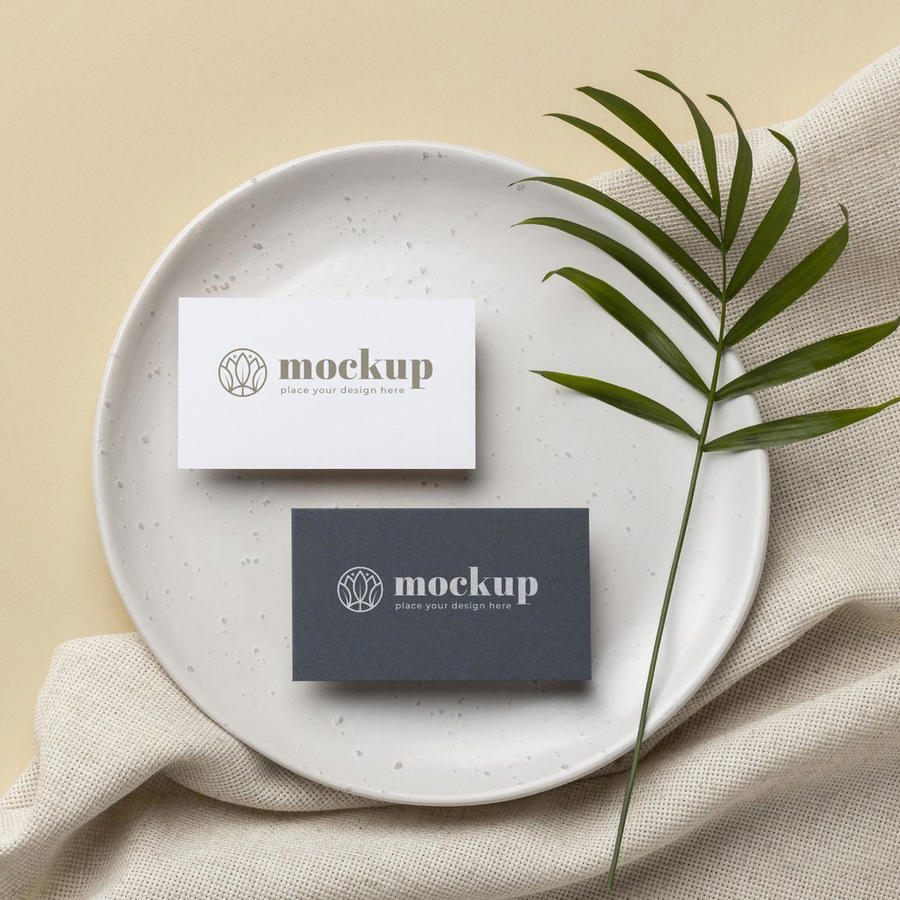 简约清新场景品牌名片样机素材