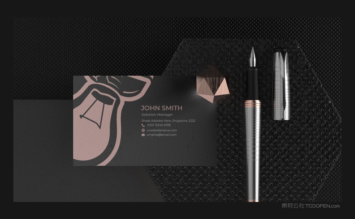 高端暗黑品牌文具套装样机