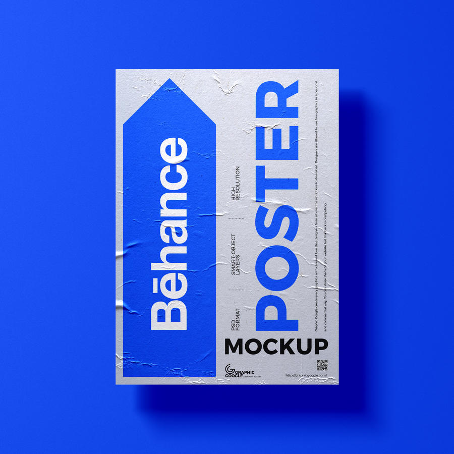 顶视图A3海报样机