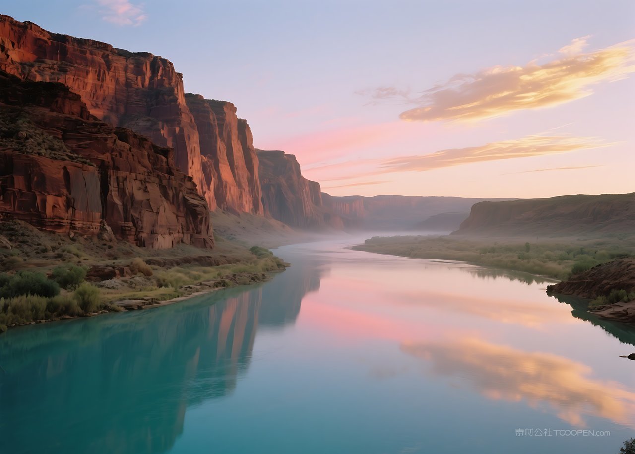 山峰风景山水唯美天空景观自然高清河流