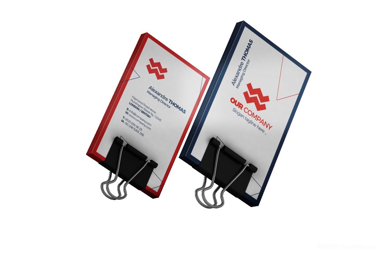 简洁商务名片名片夹企业ps样机 (12)