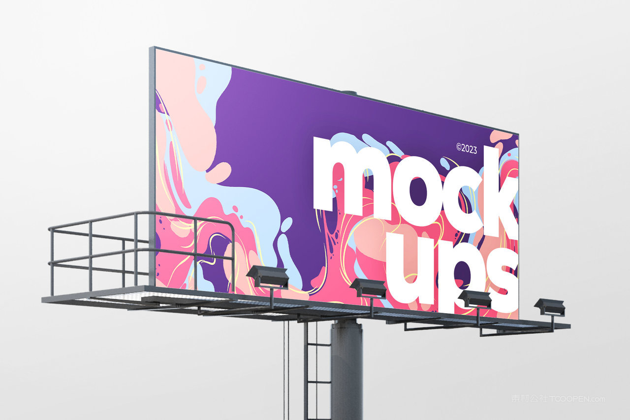 城市公路广告牌样机