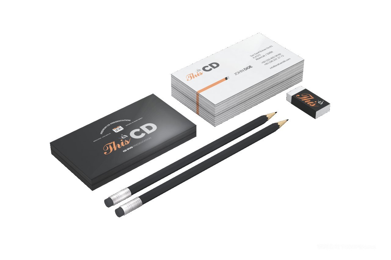 简洁商务名片吊牌企业ps样机 (5)