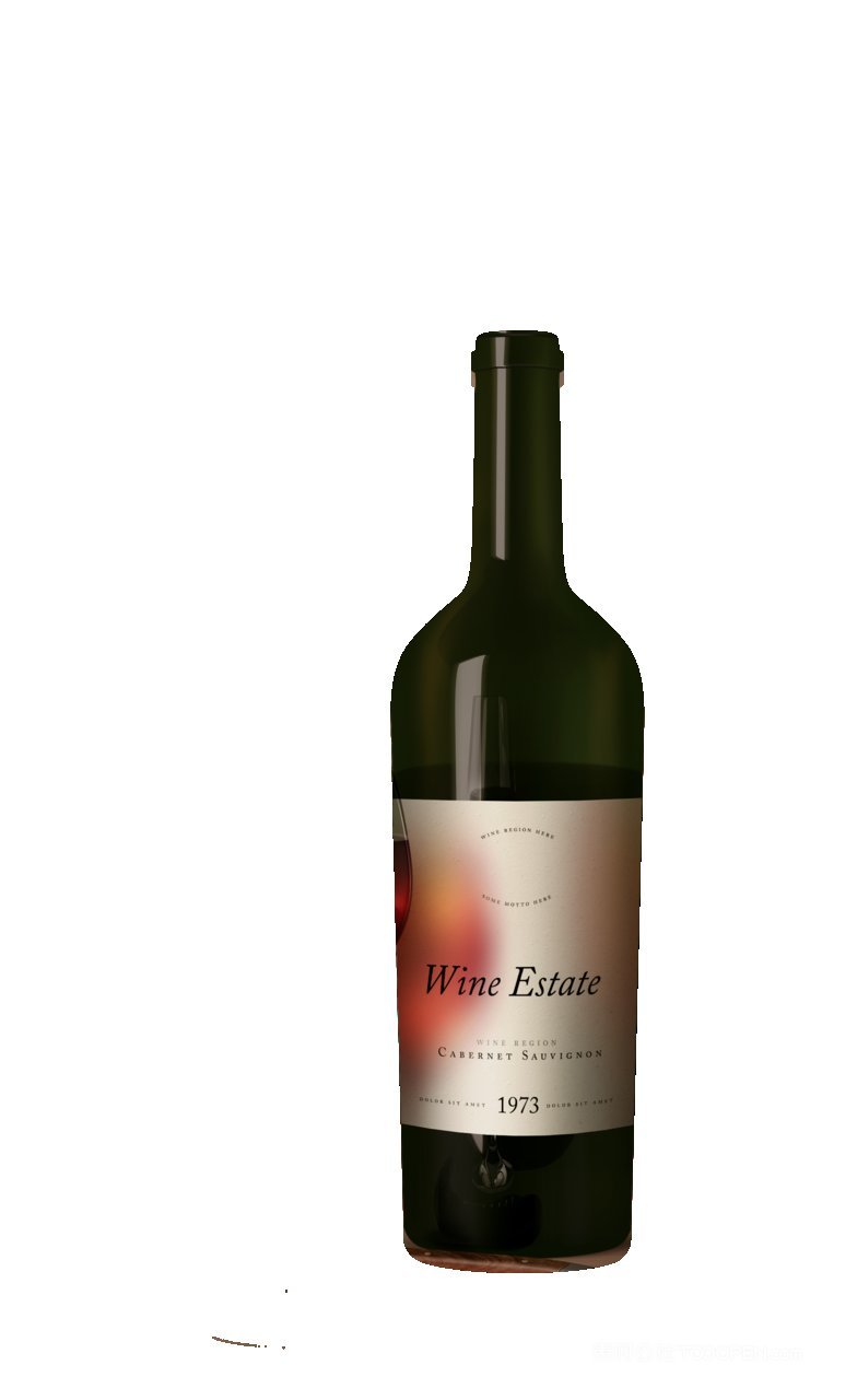 啤酒红酒酒瓶贴图样机 (13)