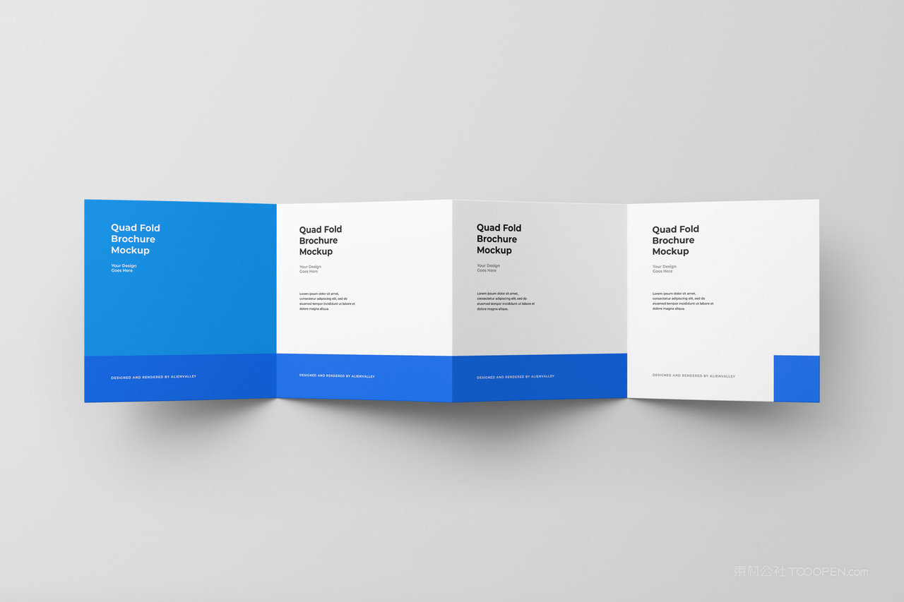 四折页小册子样机