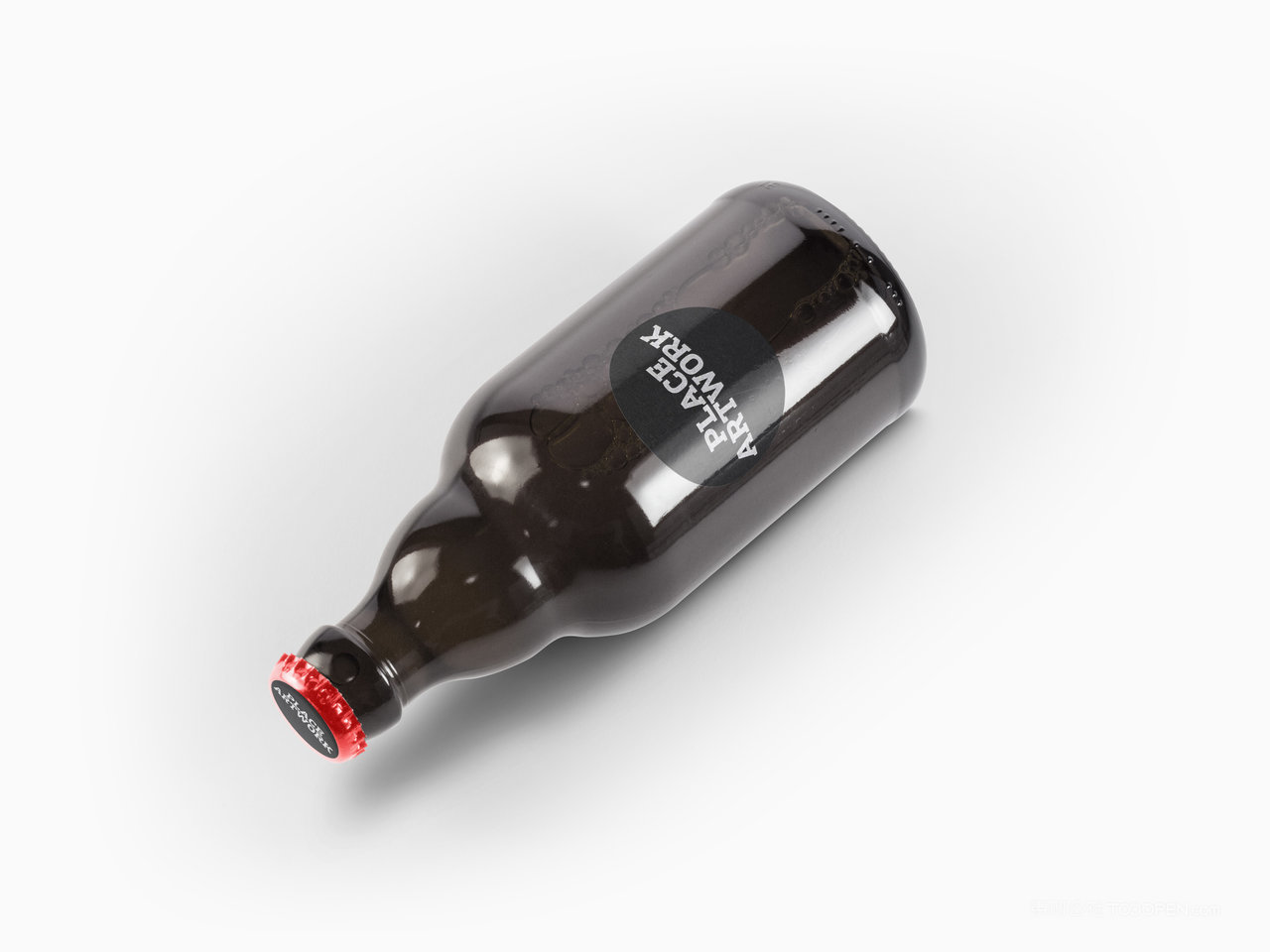 黑色啤酒瓶样机