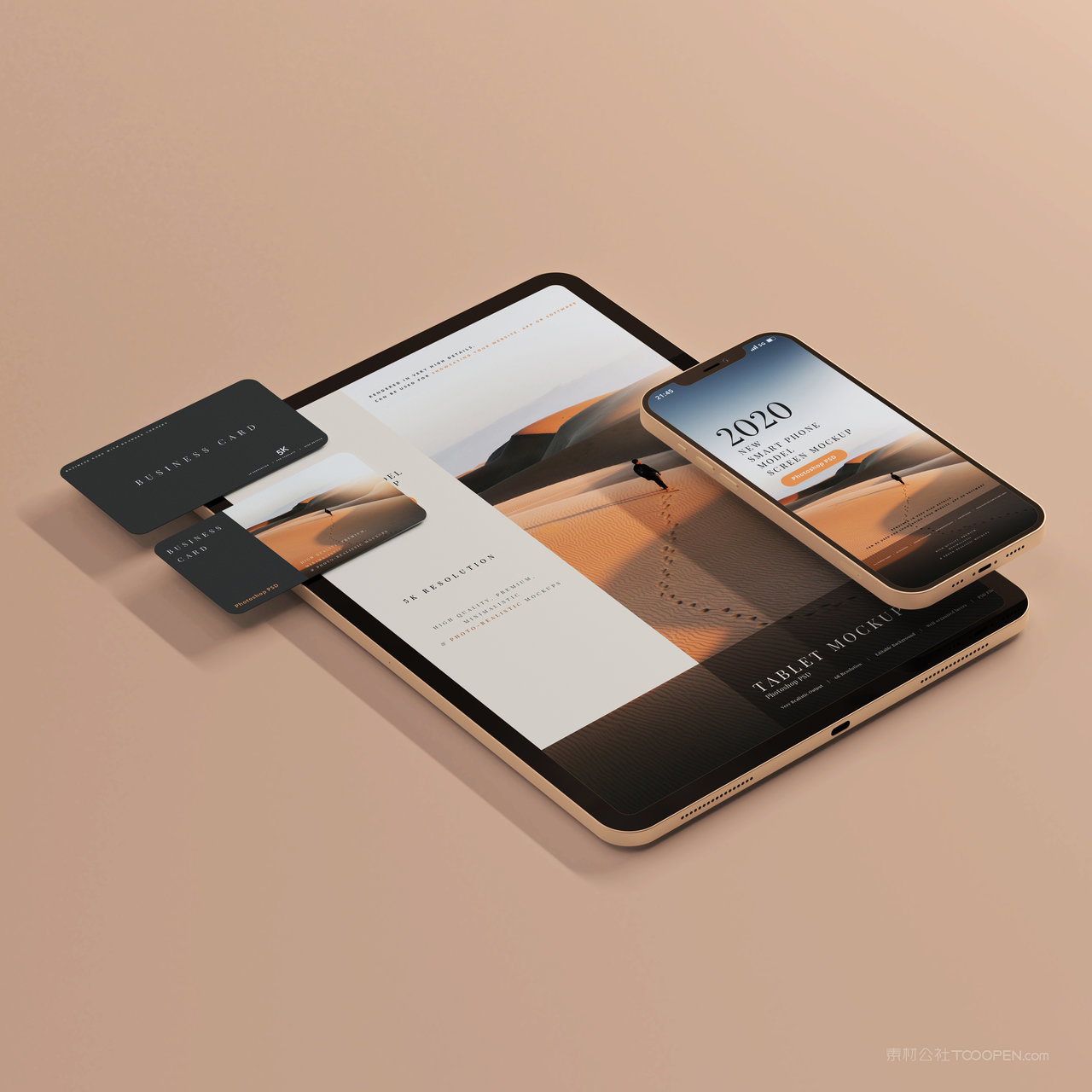 ipad名片手机贴图样机