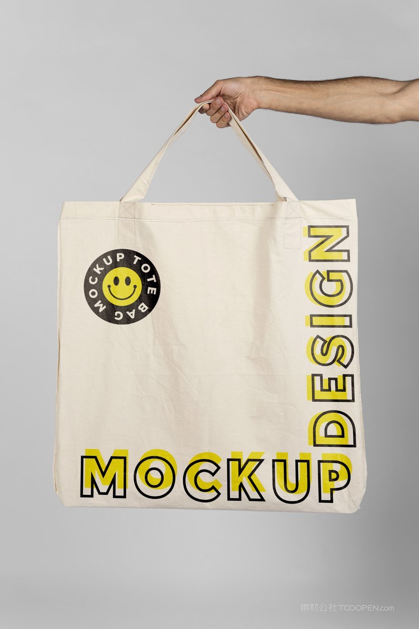 创意帆布手提袋真人帆布包手提袋样机 (5)