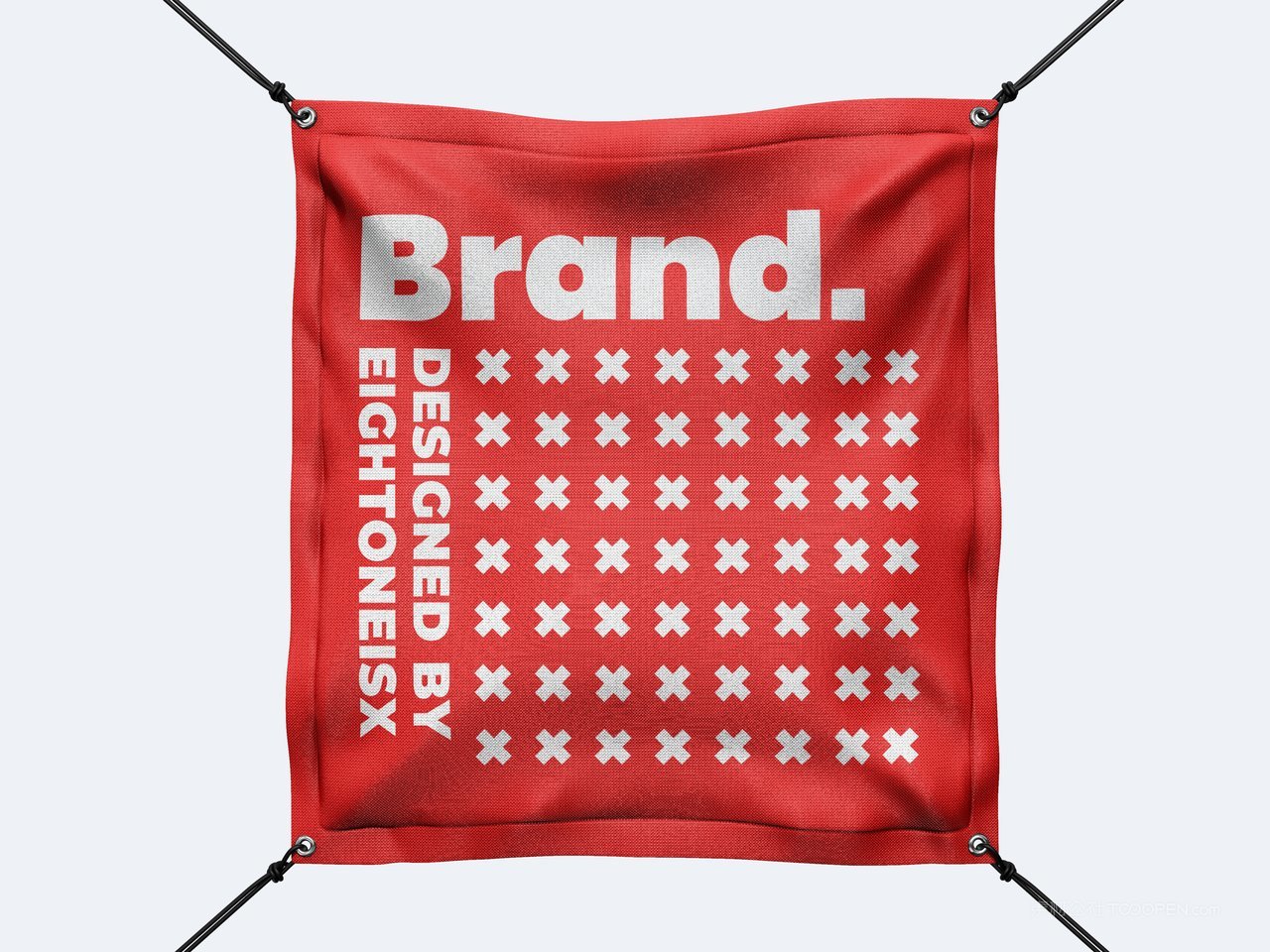 红色条幅应援横幅样机 (2)