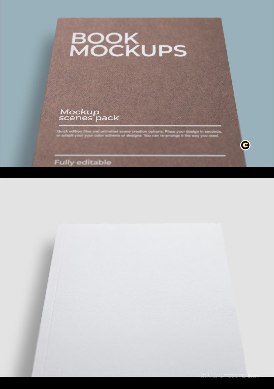 平装多页厚书照片场景样机 (1)