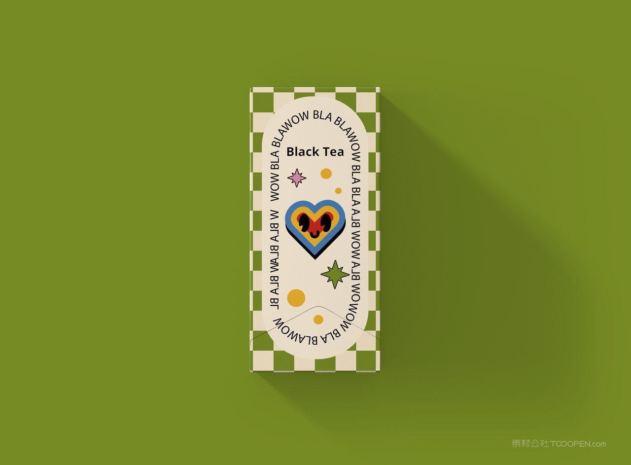 【2134期】清新绿茶包茶袋包装纸盒样机 (9)