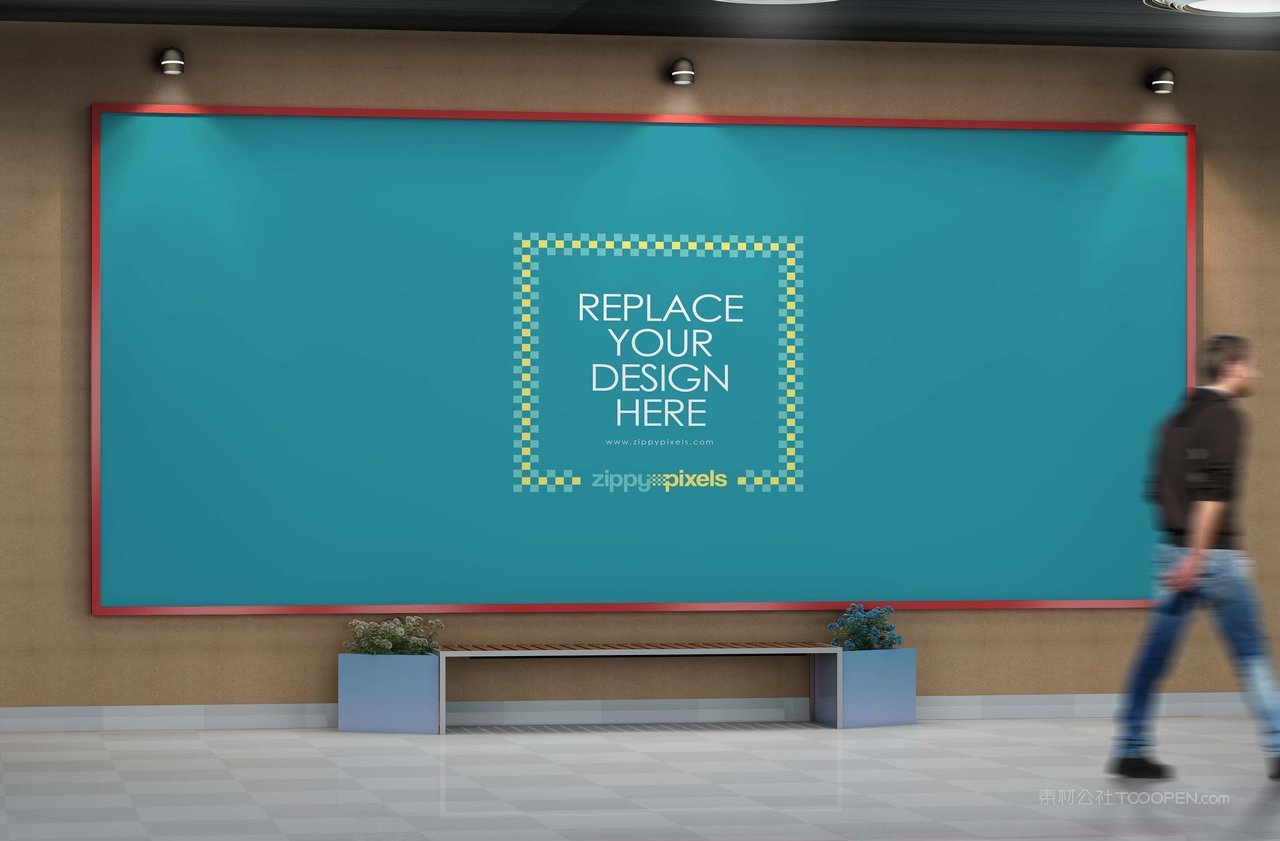 户外大型广告牌样机