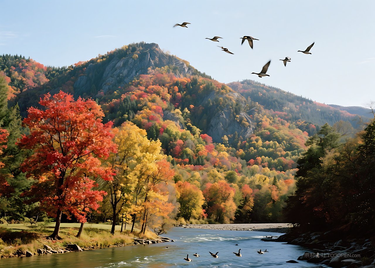 自然山峰天空唯美风景山水景观