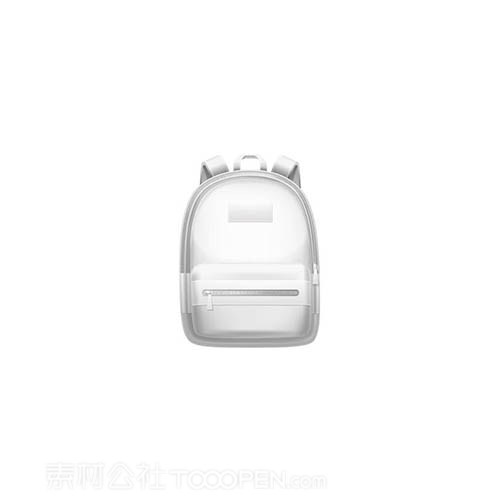 空白双肩背包样机矢量素材