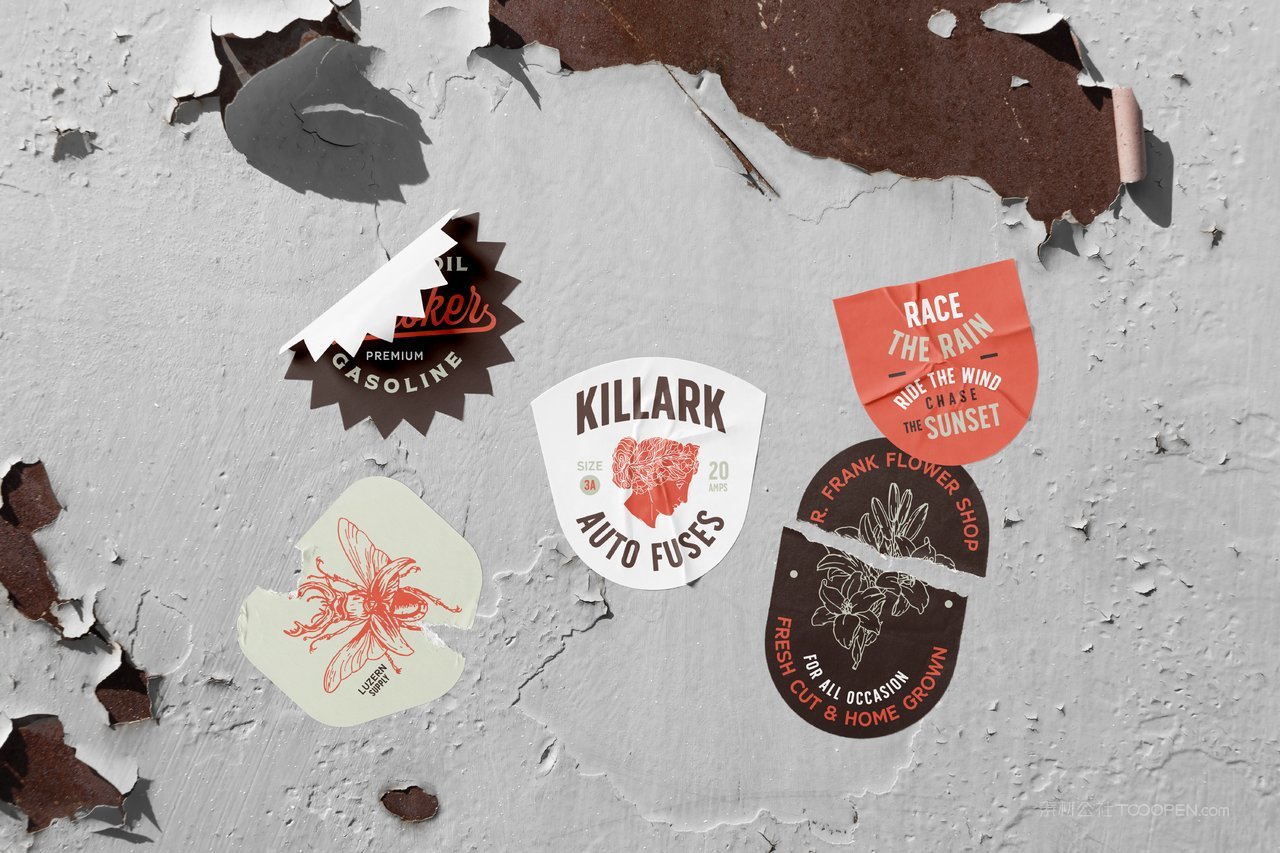 做旧异形不干胶场景样机 (5)