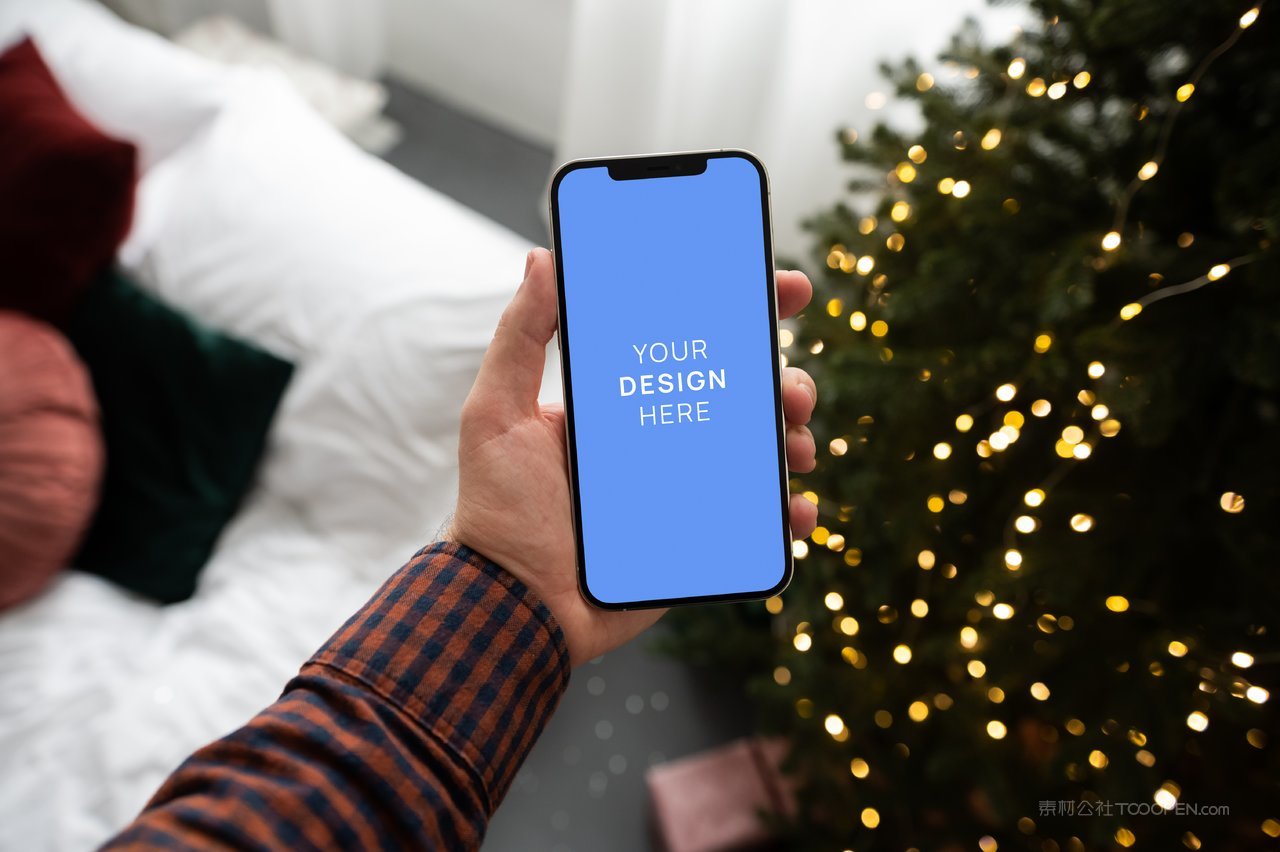 圣诞气氛手机屏幕样机