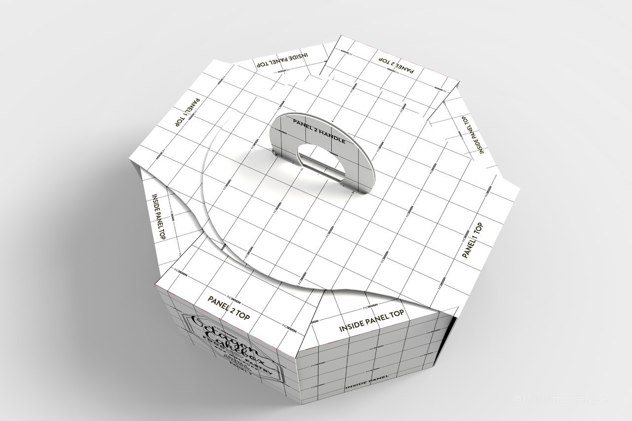 烘焙蛋糕面包店品牌食品纸质包装贴图样机 (6)