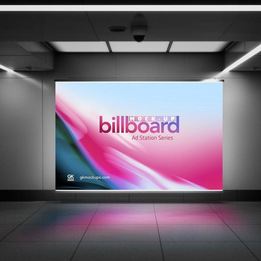 商场灯箱广告牌样机