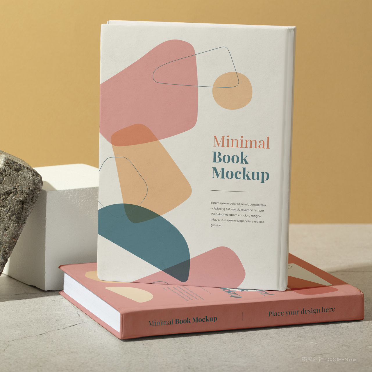 精美的书籍画册封面贴图样机