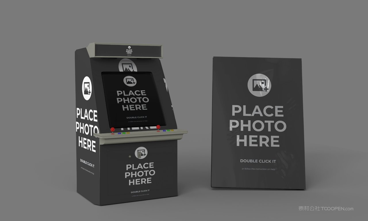 游戏街机海报样机