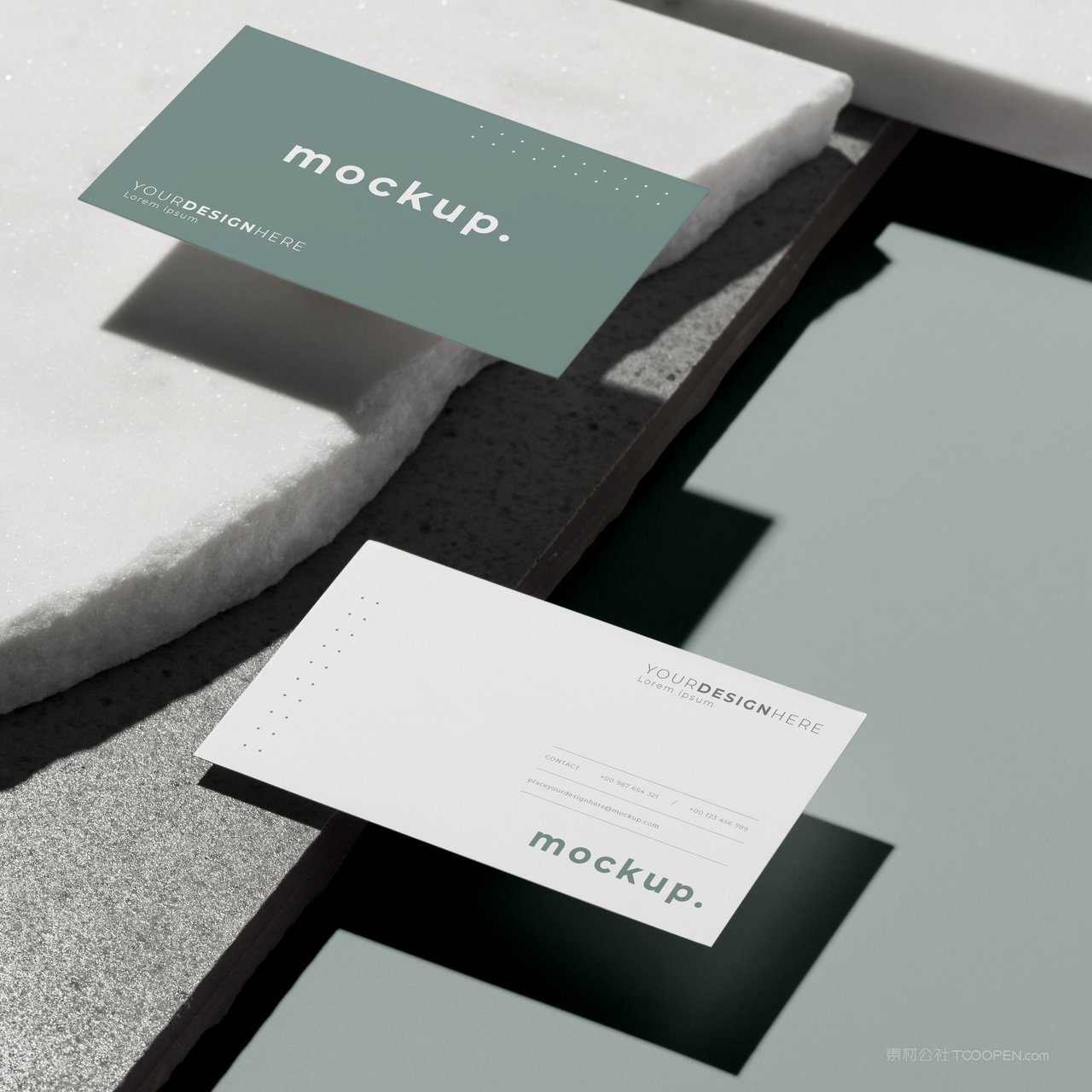 高档轻奢文艺纸质名片样机