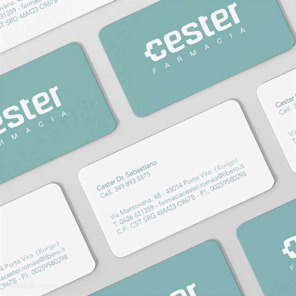 医药企业vi名片样机