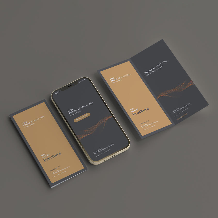 iPhone12与折页样机