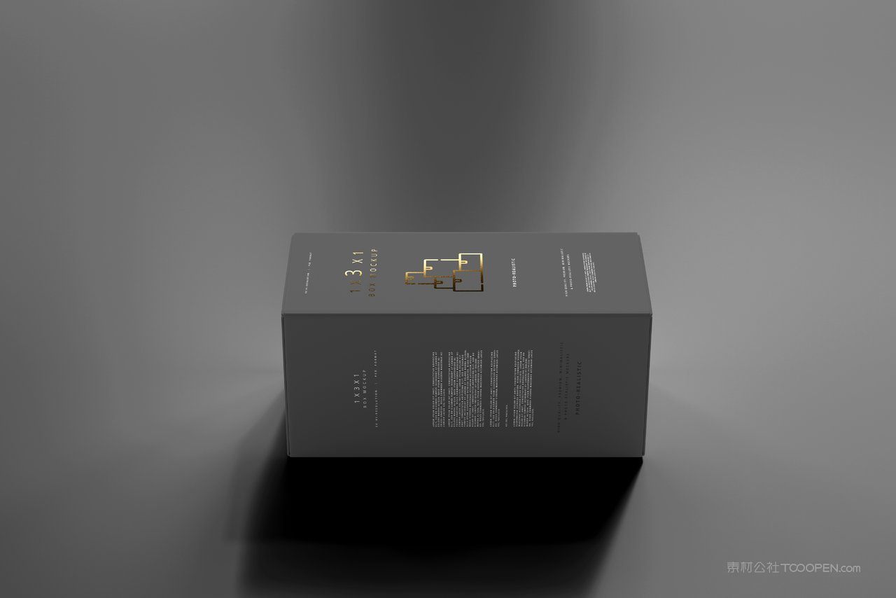 商务灰长方形产品包装纸盒样机 (1)